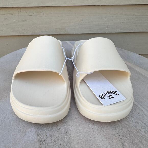 Billabong Cloud Mens Recovery Slides Size 6 Cream Cushioned Sandals New - Picture 12 of 12